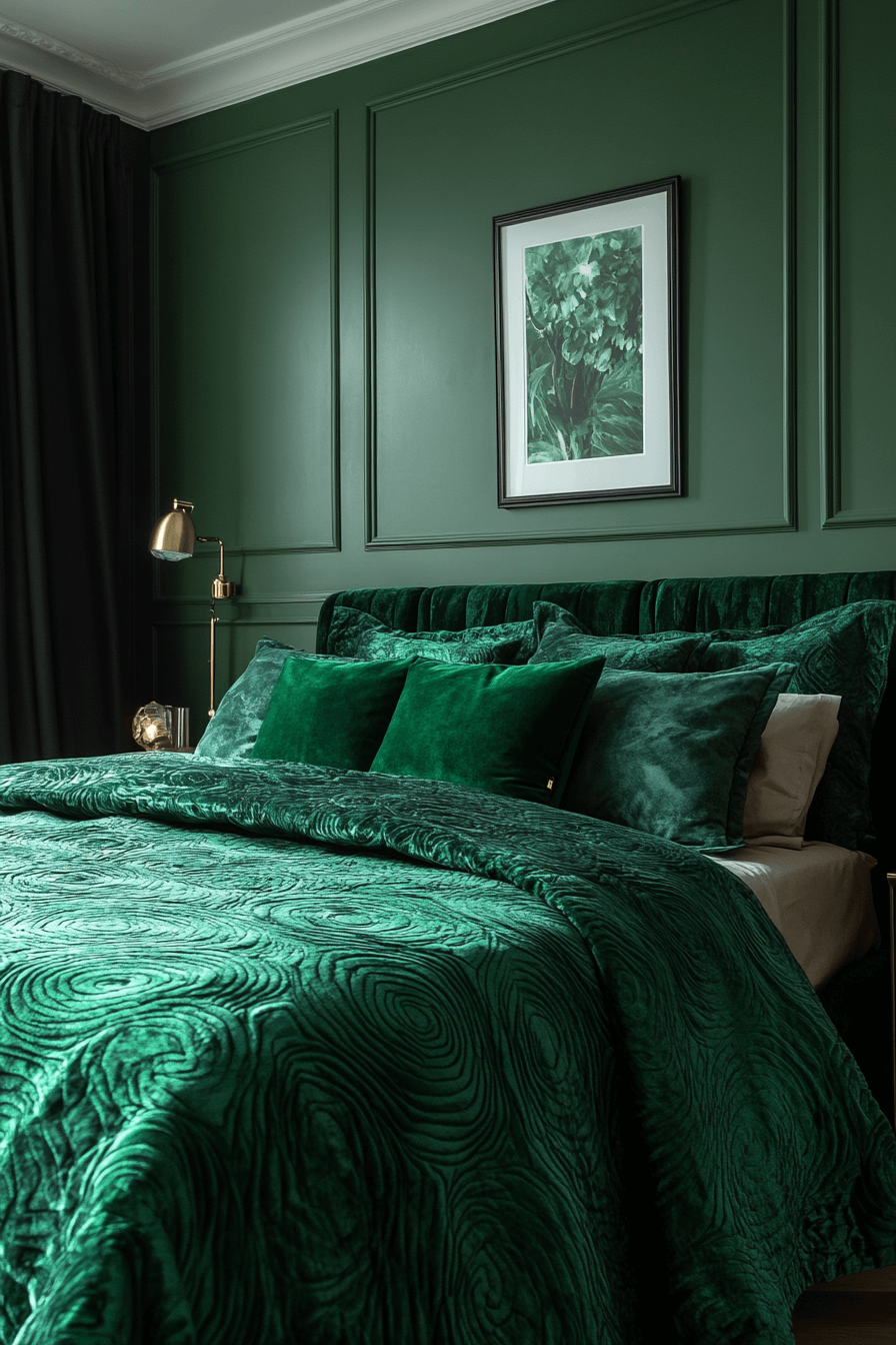 29 Moody Green Bedroom Designs to Turn Your Bedroom into a Tranquil Escape 22 moody green bedroom