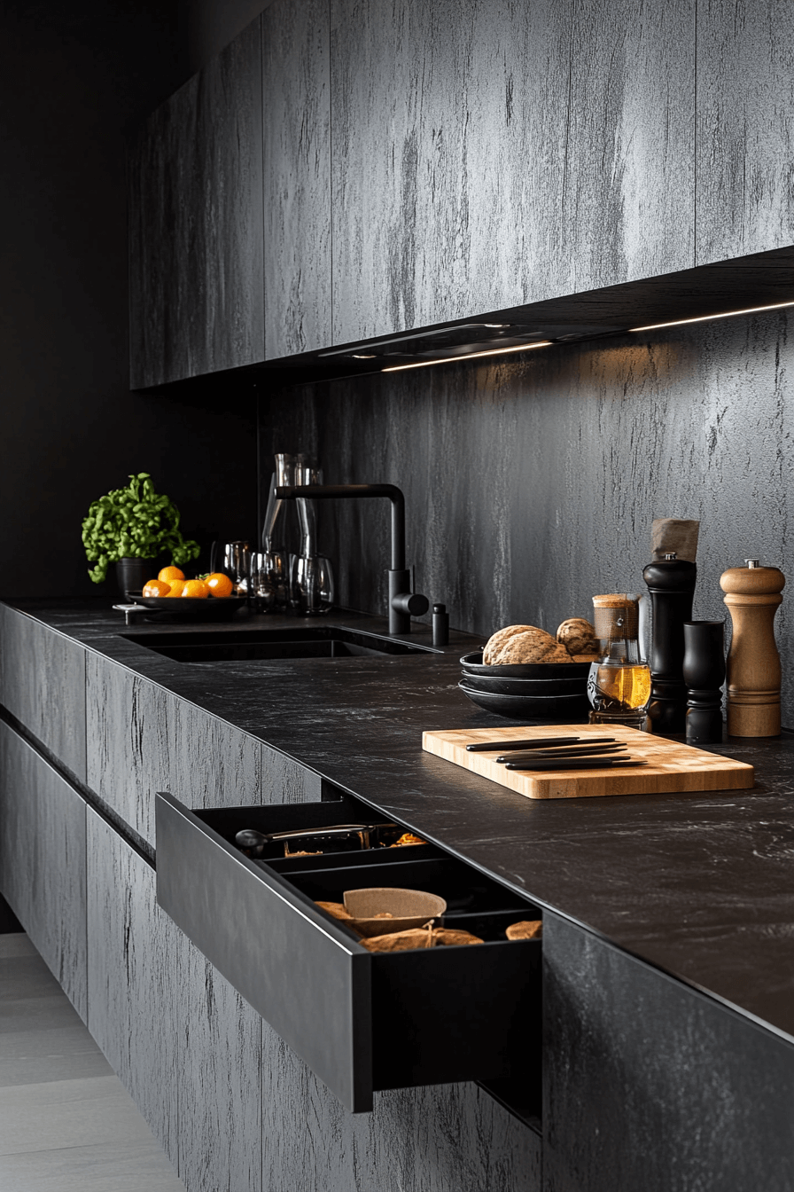 29 Small Moody Kitchen Inspirations That Make Darkness Feel Delightful 22 small moody kitchen