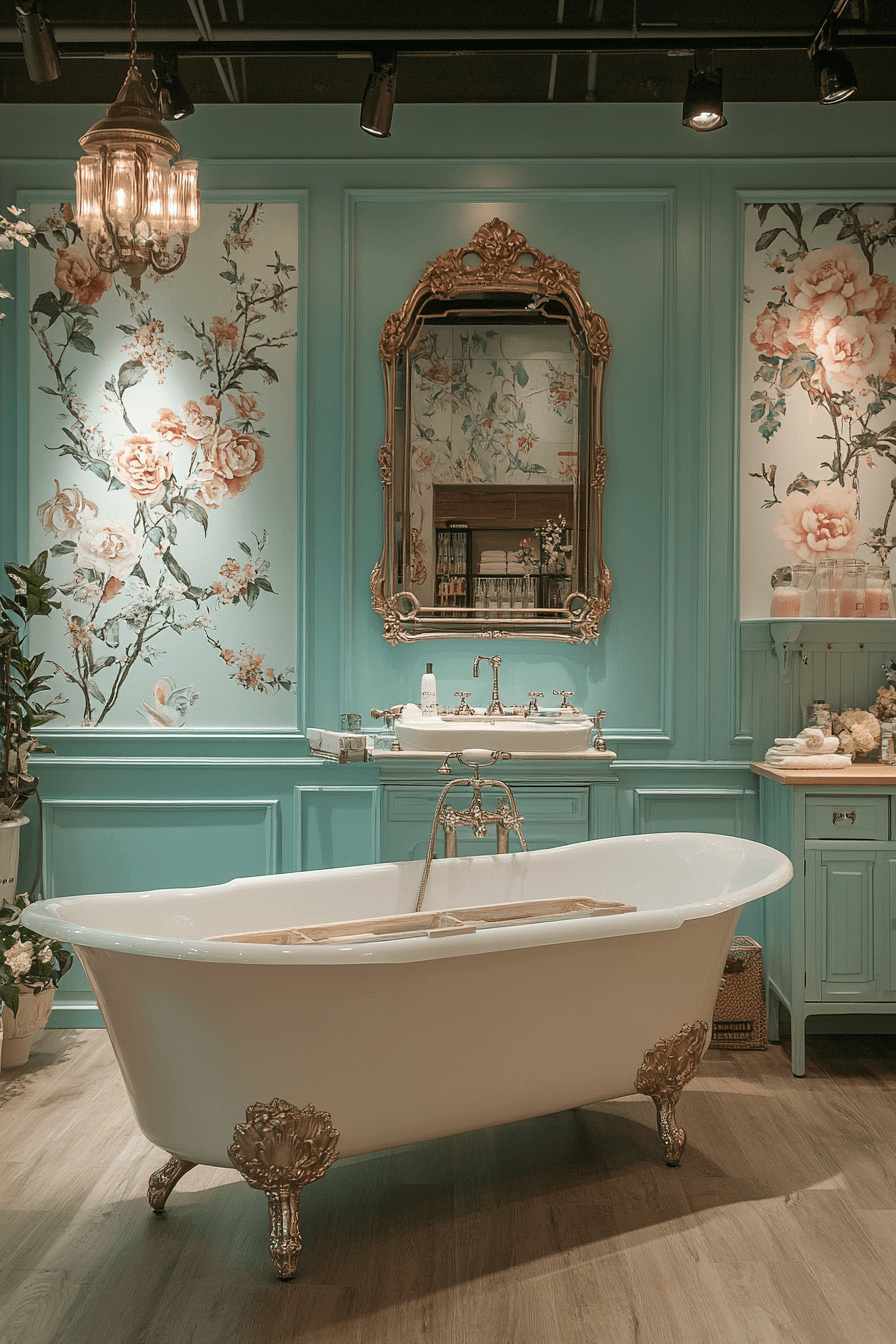 29 Moody Vintage Bathroom Ideas to Create a Timeless and Cozy Retreat 23 moody vintage bathroom