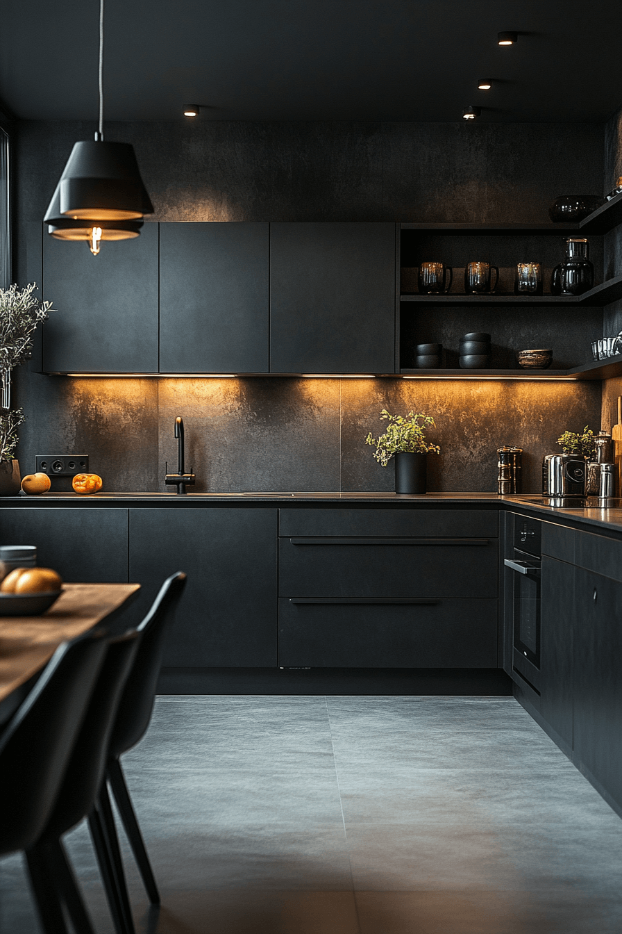 29 Small Moody Kitchen Inspirations That Make Darkness Feel Delightful 23 small moody kitchen