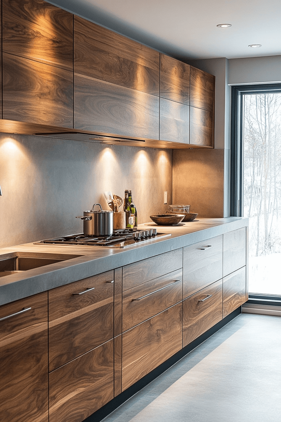 29 Walnut Kitchen Cabinets That Exude Understated Luxury 23 Walnut Kitchen Cabinets