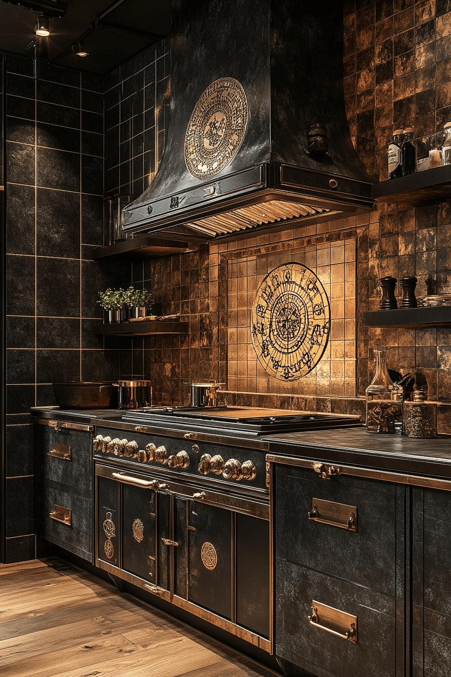 29 Dark Academia Kitchen Designs for Lovers of Literature and Aesthetics 23 dark academia kitchen