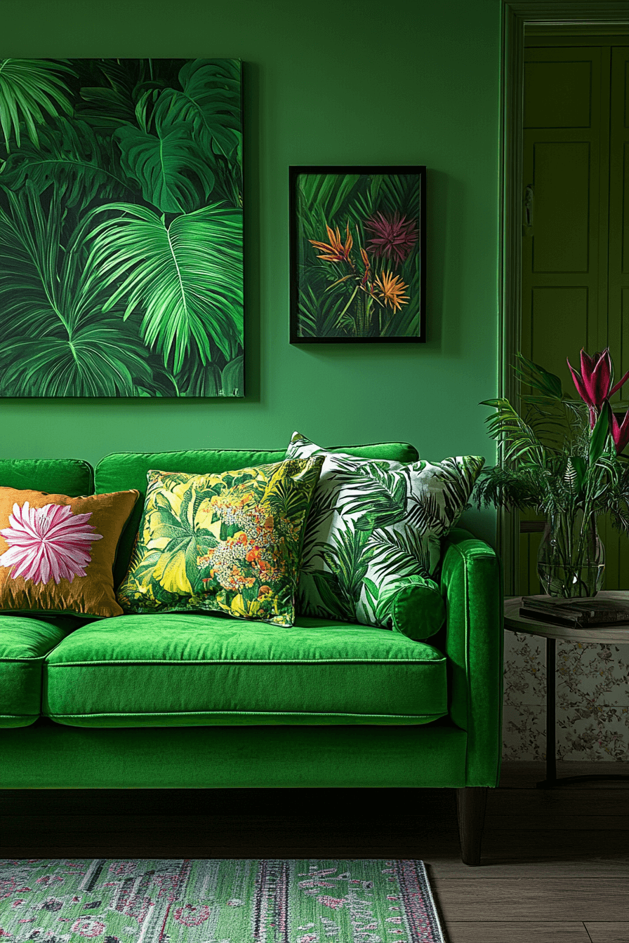 29 Green Living Room Decor Inspirations for a Fresh Modern Makeover 23 green living room decor
