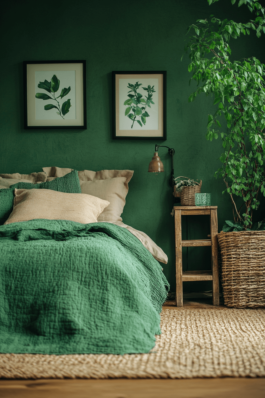29 Moody Green Bedroom Designs to Turn Your Bedroom into a Tranquil Escape 24 moody green bedroom