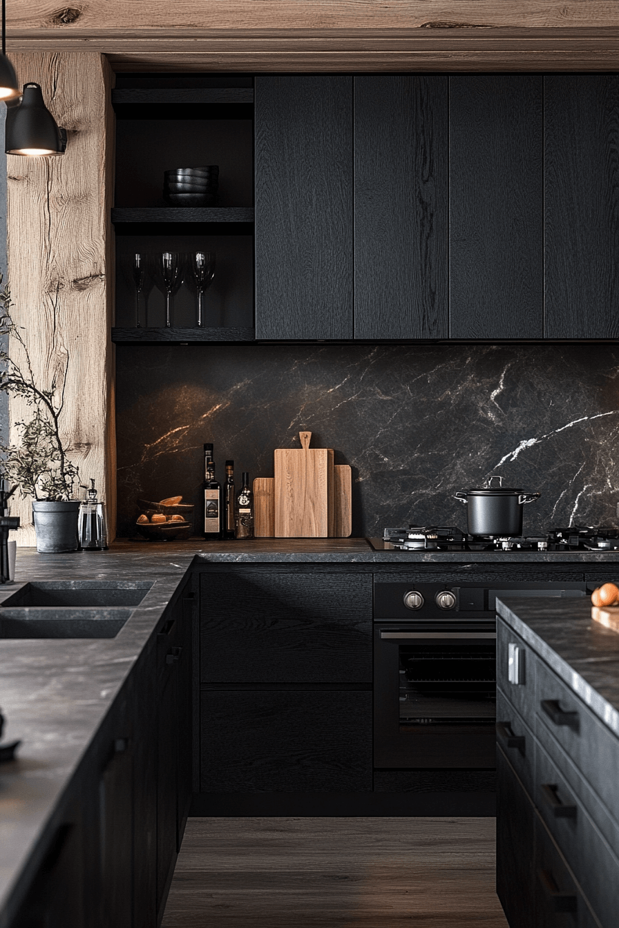 29 Dark and Moody Kitchen Spaces That Turn Everyday Cooking into Art 25 dark and moody kitchen