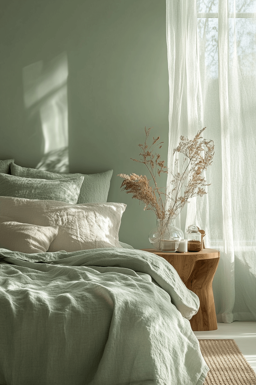 29 Moody Green Bedroom Designs to Turn Your Bedroom into a Tranquil Escape 25 moody green bedroom