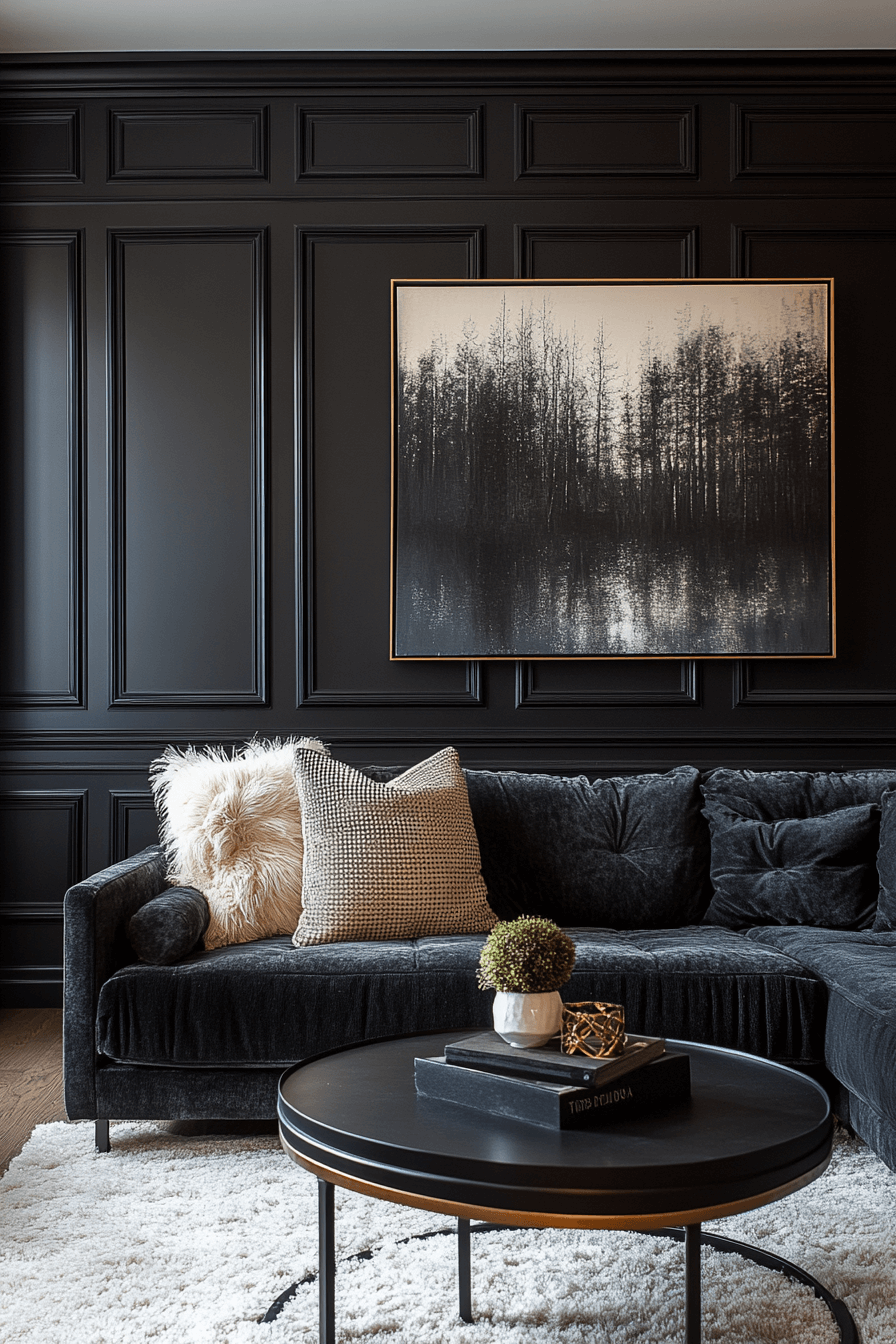 29 Black Living Room Decor Inspirations for a High-Contrast Aesthetic 25 black living room decor