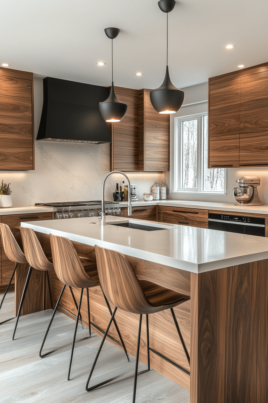 29 Walnut Kitchen Cabinets That Exude Understated Luxury 25 Walnut Kitchen Cabinets