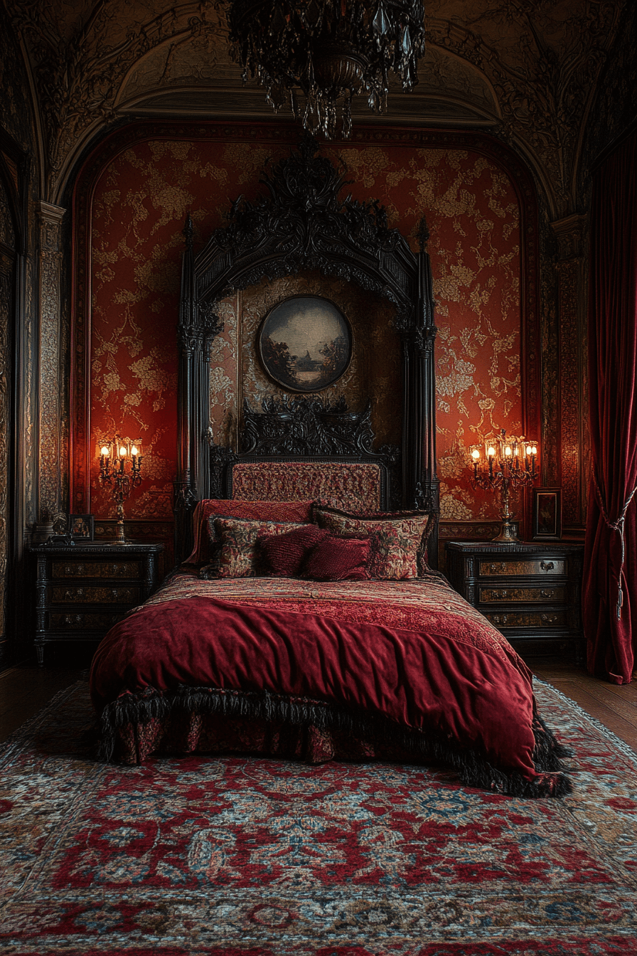 29 Moody Vintage Bedroom Ideas to Add Personality and Comfort to Your Room 26 moody vintage bedroom