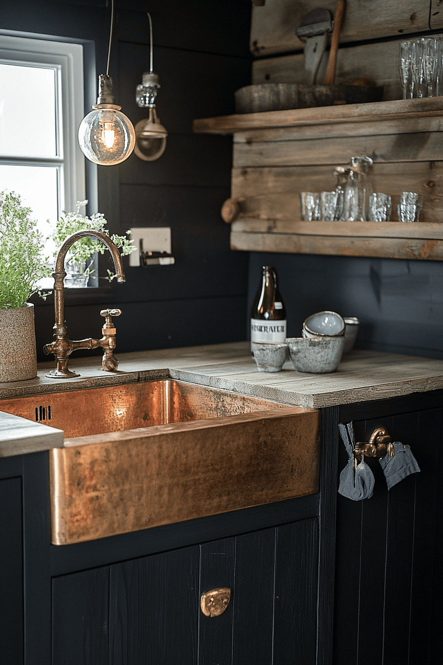 29 Moody Cottage Kitchen Interiors That Radiate Peace and Personality 26 moody cottage kitchen