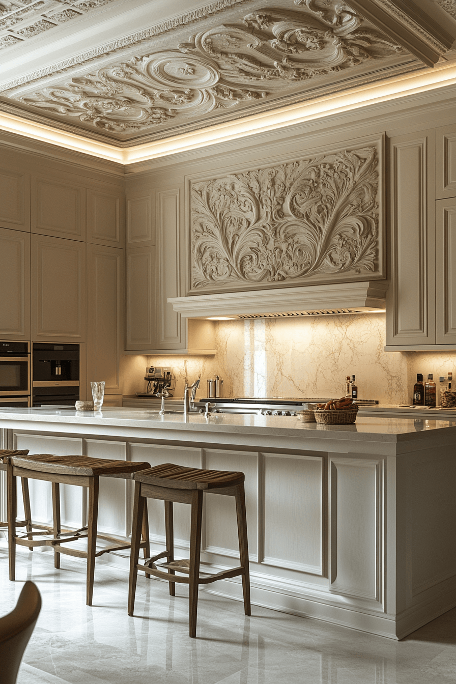 29 Neoclassical Kitchen Inspirations for a Perfectly Elegant Cooking Area 27 neoclassical kitchen