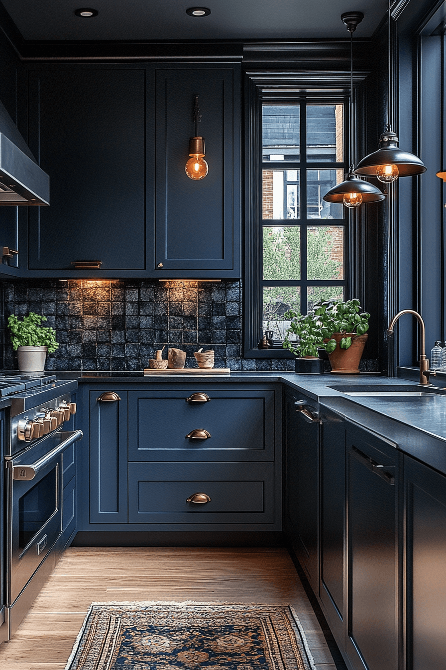 29 Small Moody Kitchen Inspirations That Make Darkness Feel Delightful 28 small moody kitchen