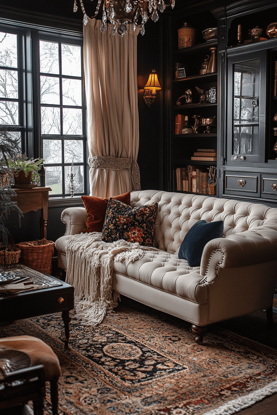29 Moody Vintage Living Room Designs to Bring Vintage Charm into Contemporary Living 28 moody vintage living room