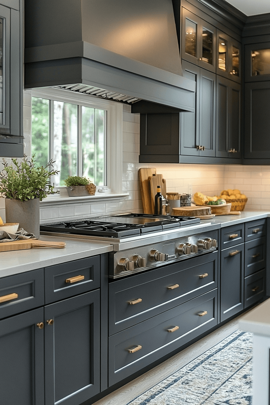 29 Dark Grey Kitchen Cabinets That Turn Simple Spaces Into Showstoppers 28 dark grey kitchen cabinets