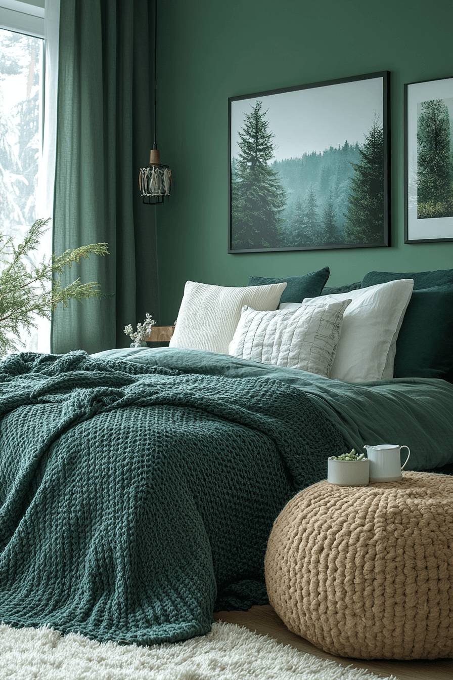 29 Moody Green Bedroom Designs to Turn Your Bedroom into a Tranquil Escape 29 moody green bedroom
