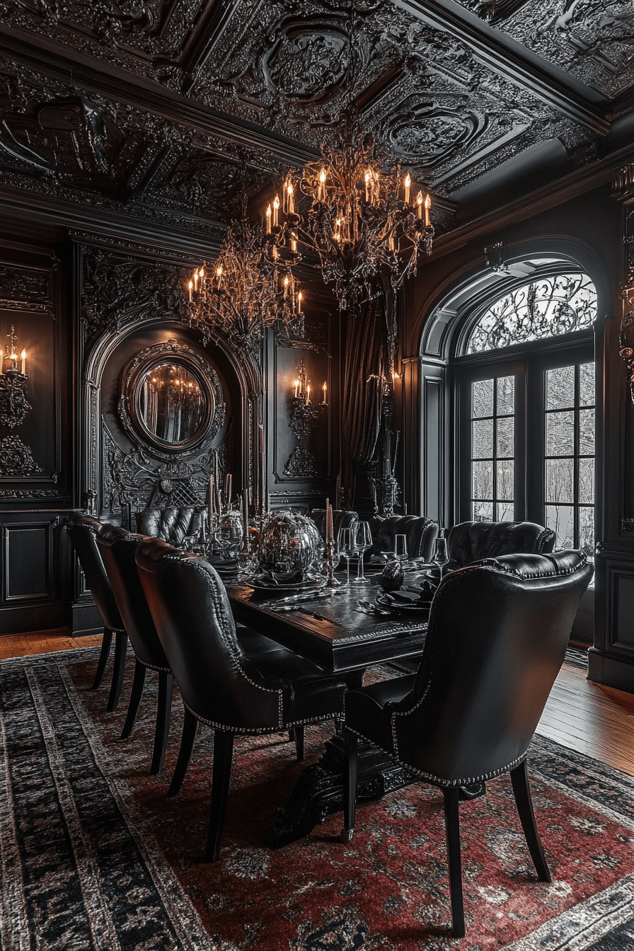 29 Moody Vintage Dining Room Aesthetics That Celebrate Classic Comfort 3 moody vintage dining room