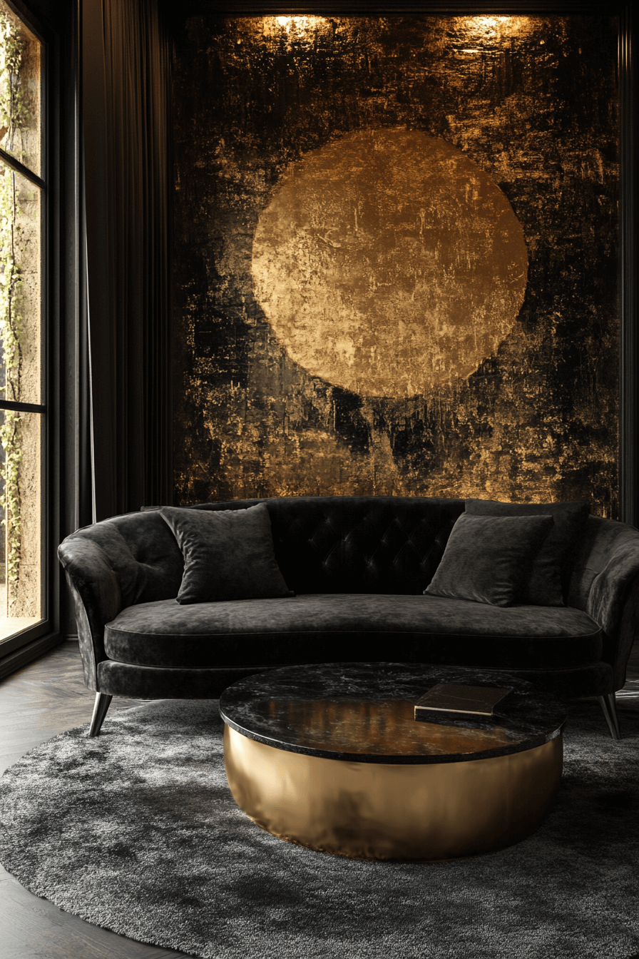 29 Black Living Room Decor Inspirations for a High-Contrast Aesthetic 3 black living room decor