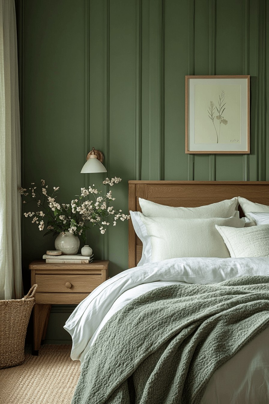 29 Moody Green Bedroom Designs to Turn Your Bedroom into a Tranquil Escape 3 moody green bedroom
