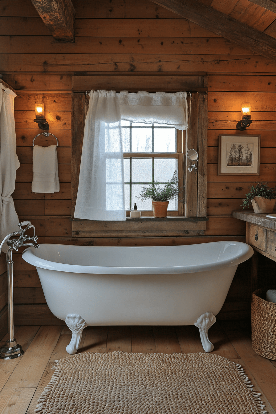 29 Old Cabin Interior Bathroom Inspirations for a Peaceful Escape 4 old cabin interior bathroom