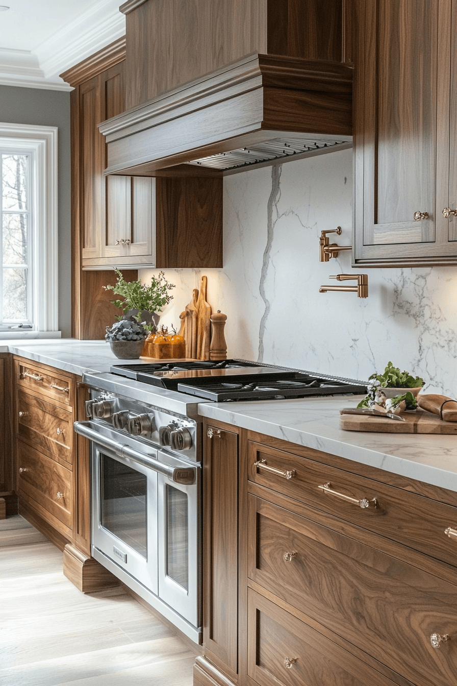 29 Walnut Kitchen Cabinets That Exude Understated Luxury 4 Walnut Kitchen Cabinets