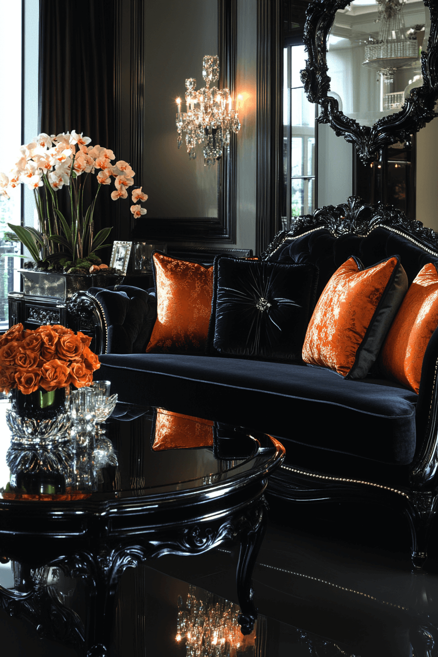 29 Black Living Room Decor Inspirations for a High-Contrast Aesthetic 5 black living room decor