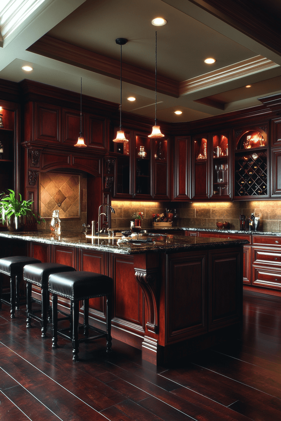 29 Cherry Kitchen Cabinets to Refresh Your Space with Classic Appeal 5 Cherry Kitchen Cabinets