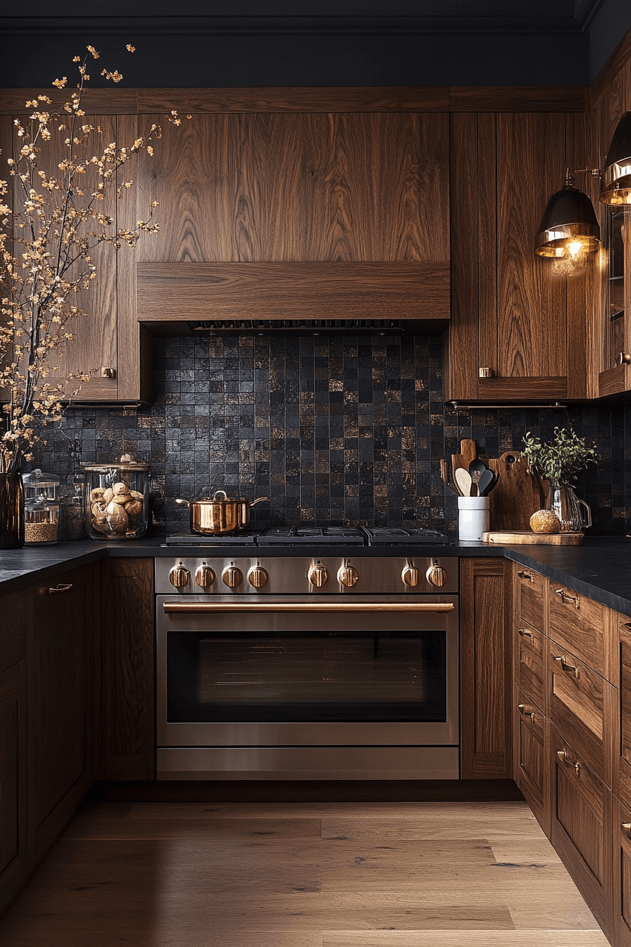 29 Small Moody Kitchen Inspirations That Make Darkness Feel Delightful 5 small moody kitchen