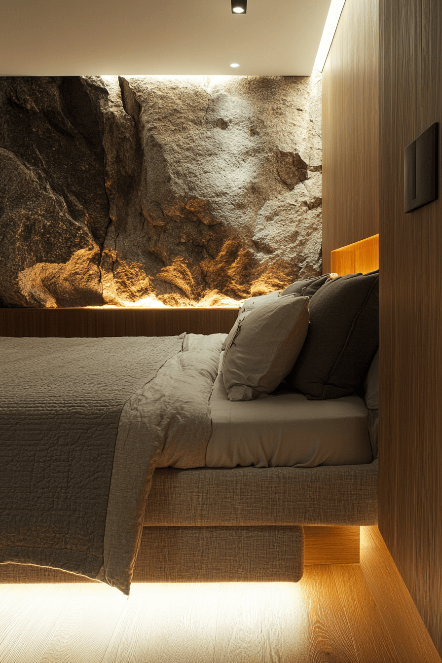 29 Stone Wall Bedroom Designs That Reflect Earthy Charm and Peace 5 Stone Wall Bedroom