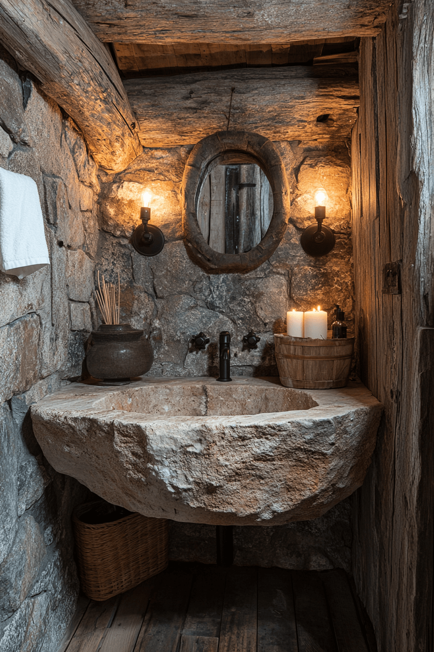 29 Old Cabin Interior Bathroom Inspirations for a Peaceful Escape 5 old cabin interior bathroom