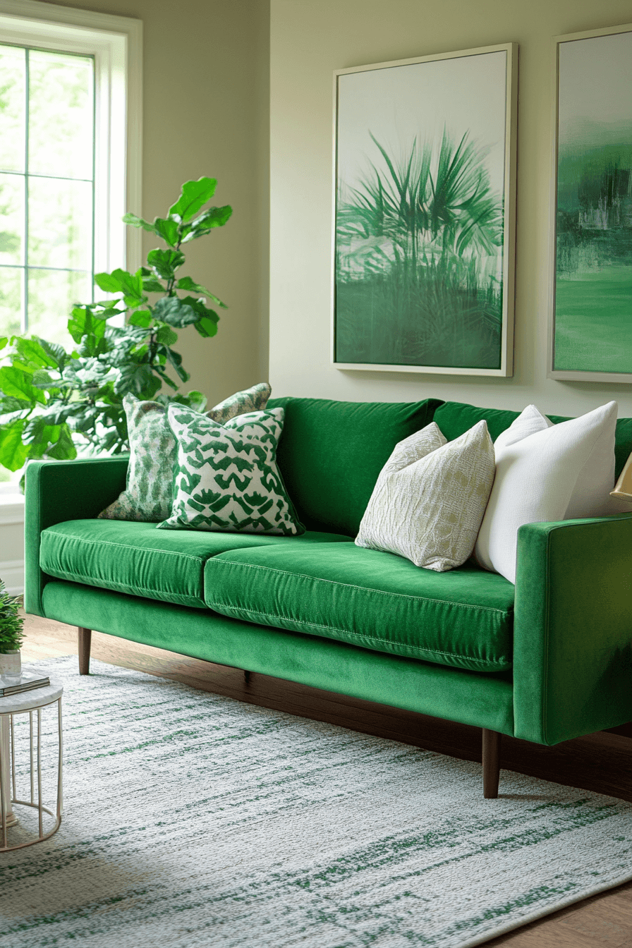 29 Green Living Room Decor Inspirations for a Fresh Modern Makeover 6 green living room decor