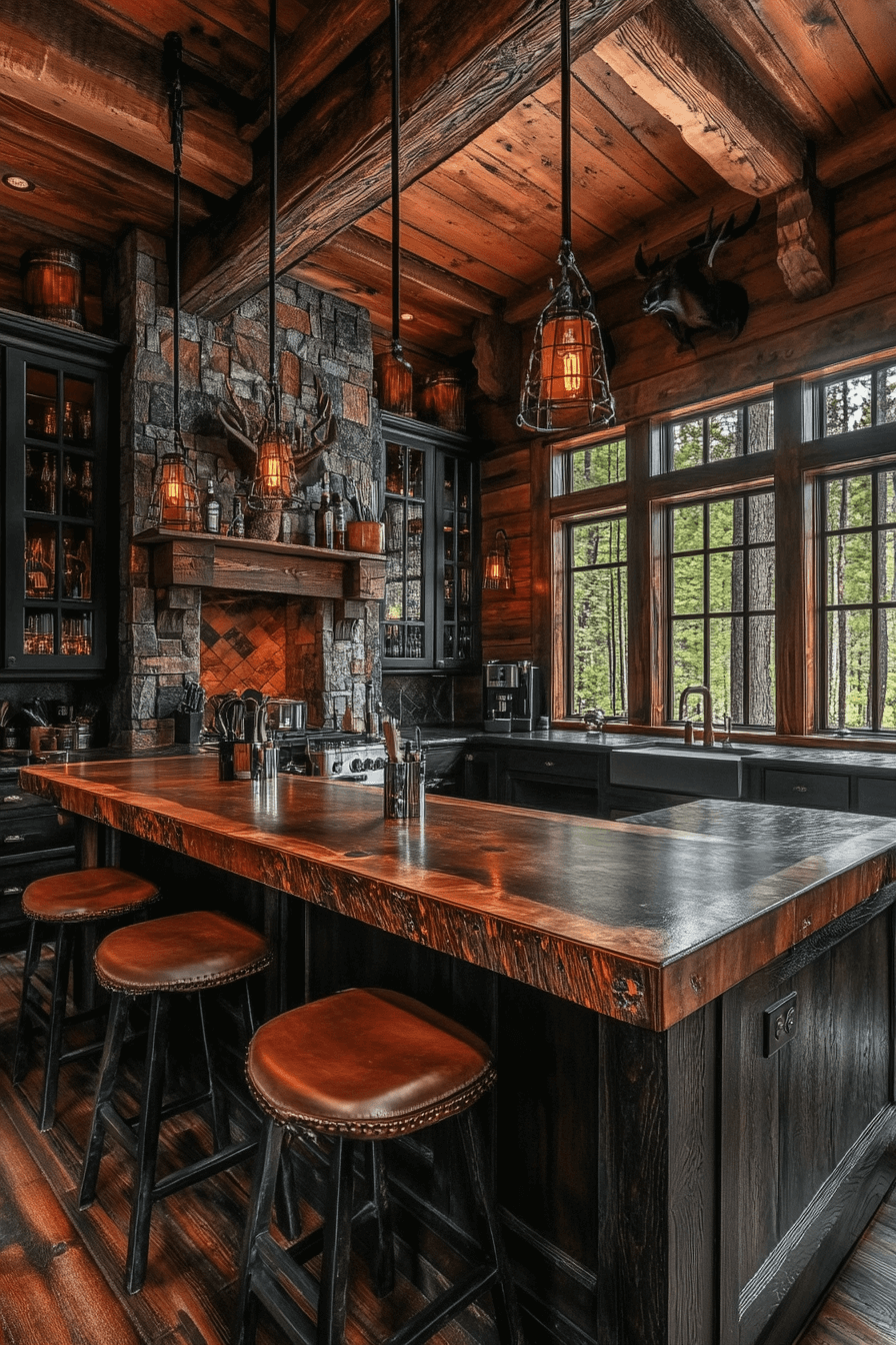 29 Old Cabin Interior Kitchen Inspirations for a Vintage Retreat 6 old cabin interior kitchen
