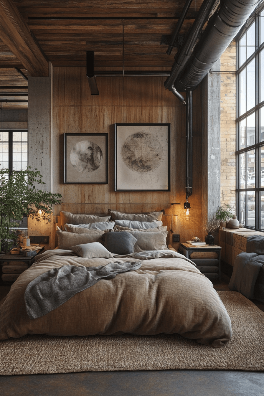 29 Industrial Bedroom Design Inspirations That Feel Fresh and Functional 7 industrial bedroom design
