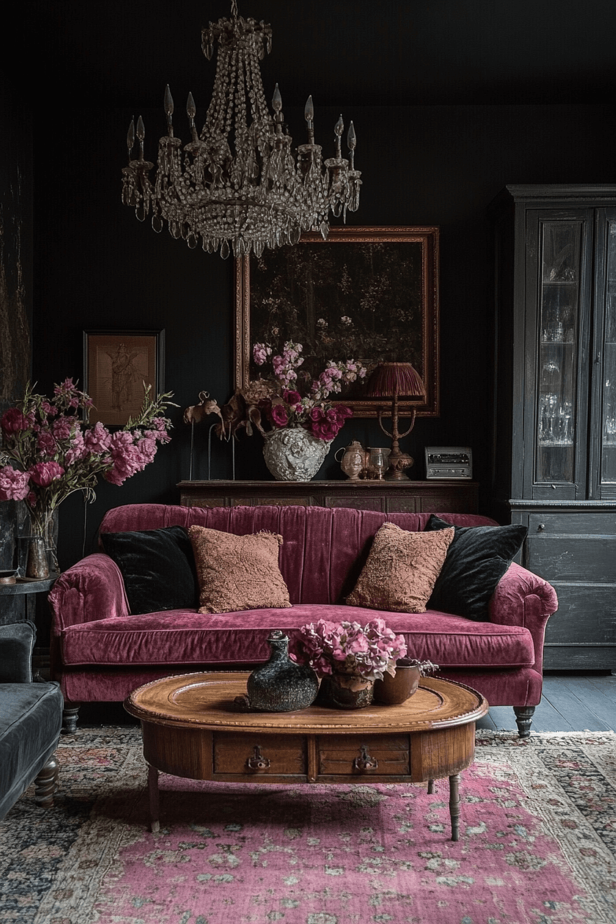 29 Moody Vintage Living Room Designs to Bring Vintage Charm into Contemporary Living 7 moody vintage living room