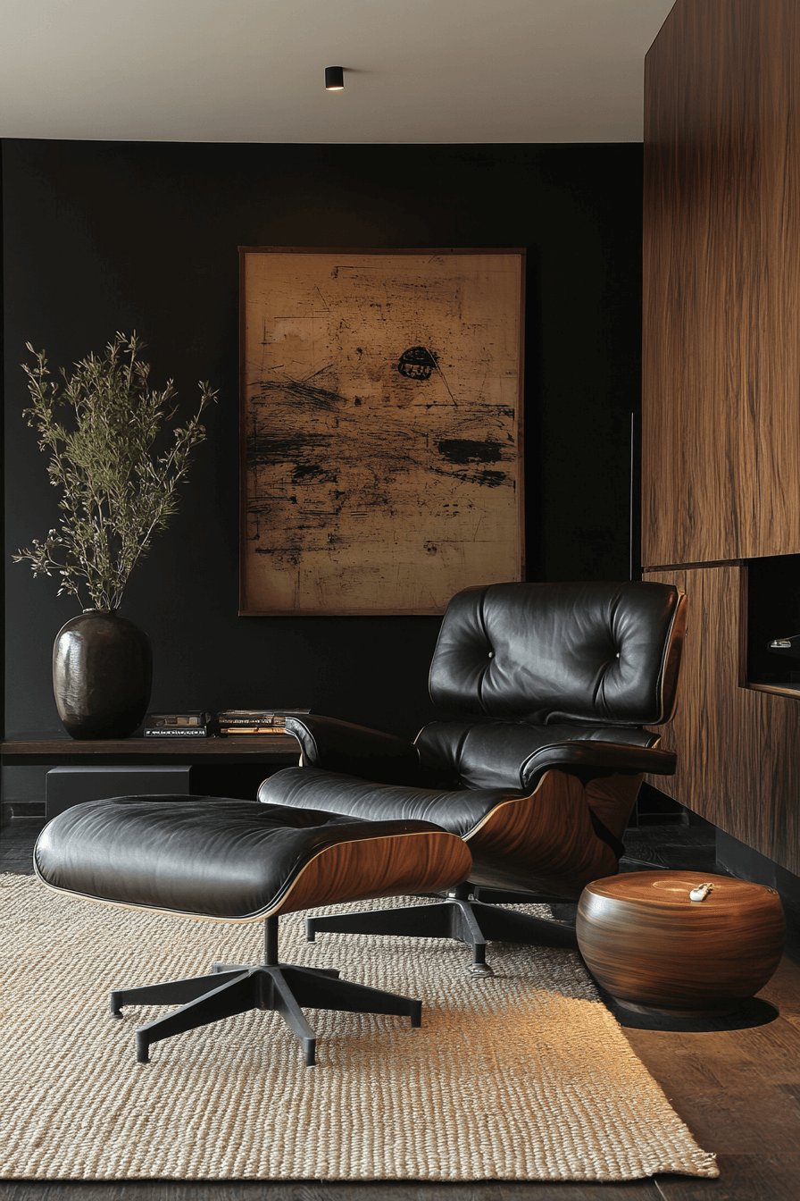 29 Black Living Room Decor Inspirations for a High-Contrast Aesthetic 8 black living room decor