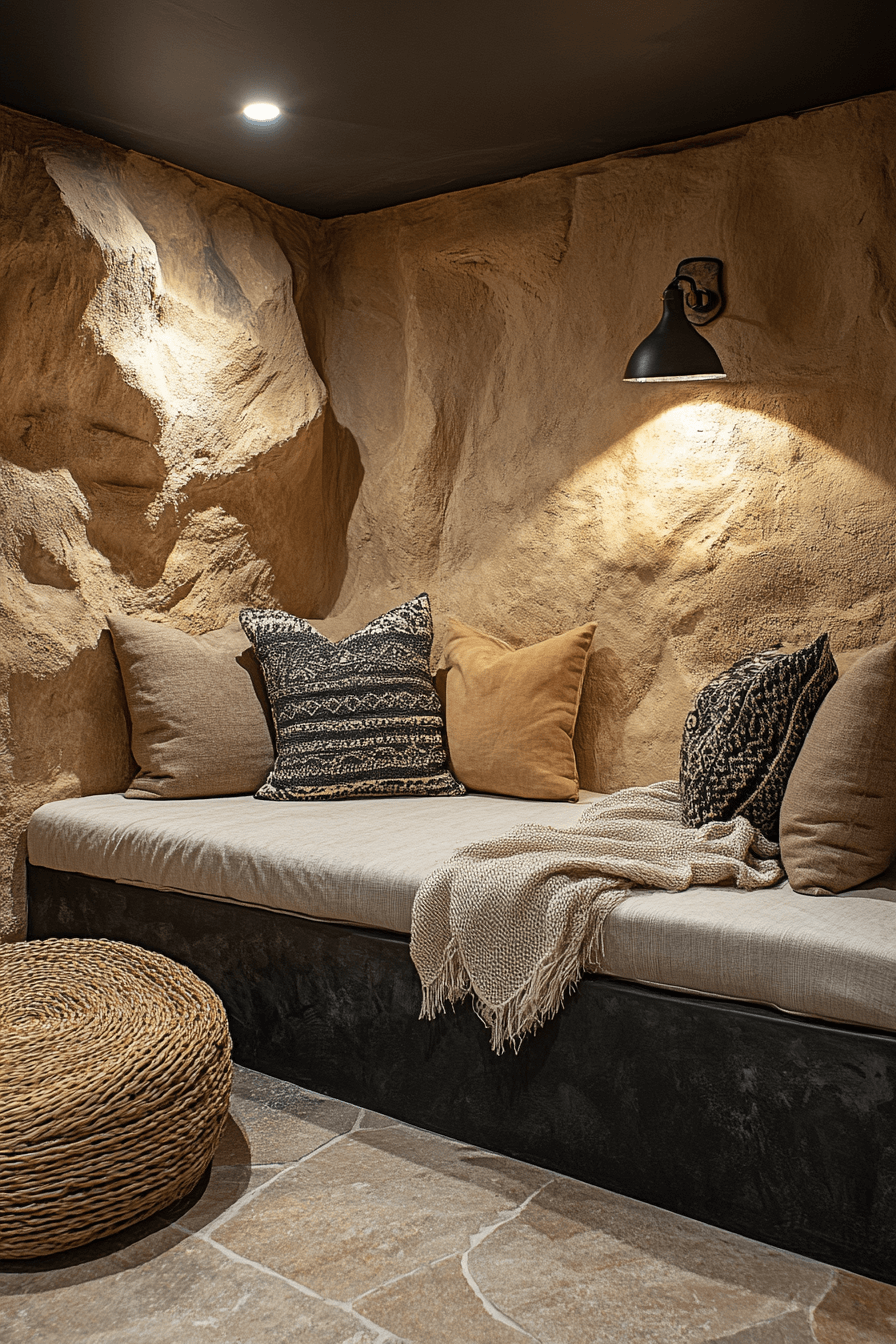 29 Stone Wall Bedroom Designs That Reflect Earthy Charm and Peace 9 Stone Wall Bedroom