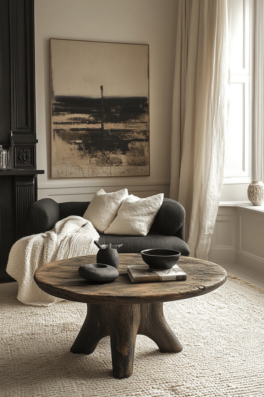 29 Black Living Room Decor Inspirations for a High-Contrast Aesthetic 9 black living room decor