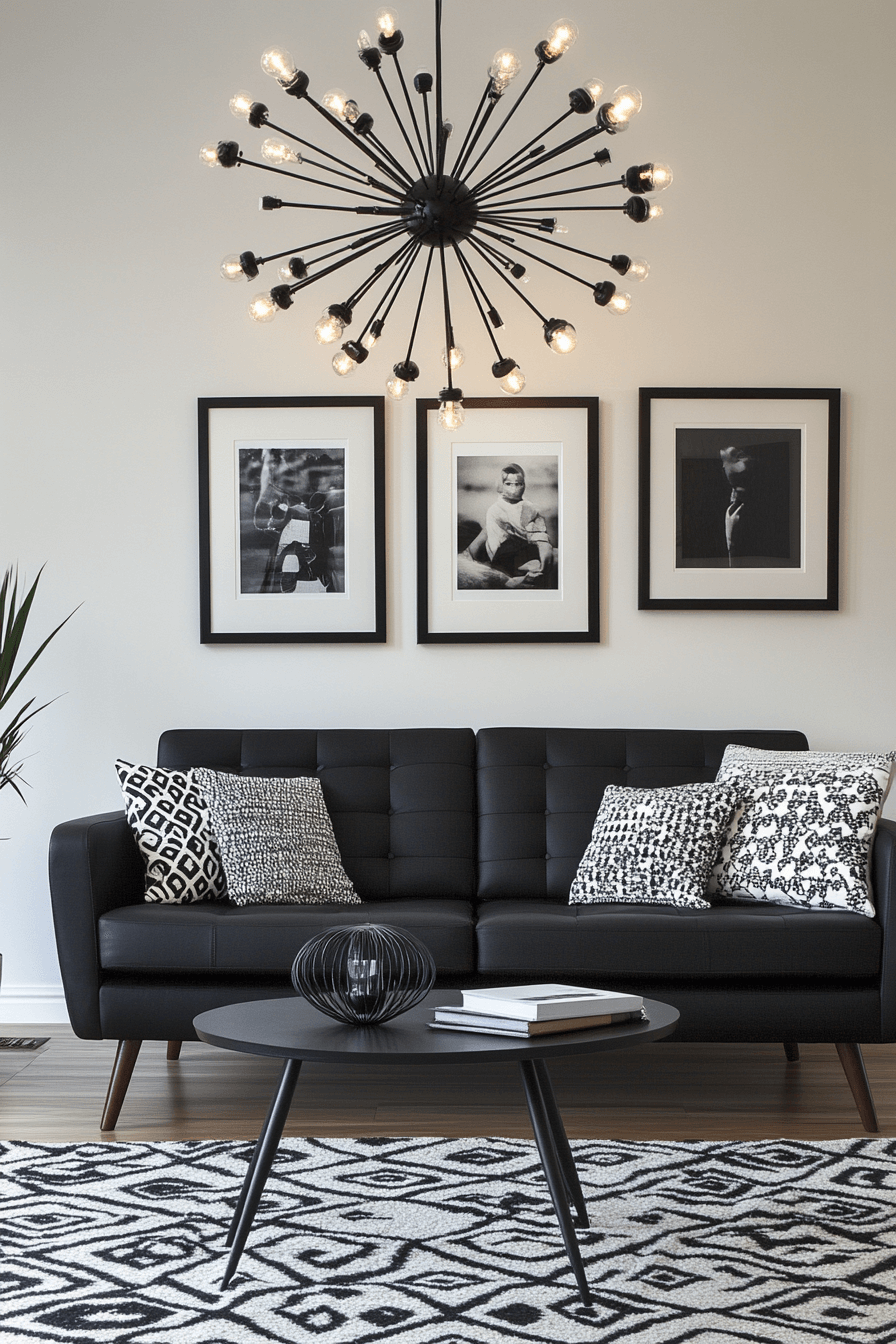 29 Black and White Living Room Decor Ideas That Make a Strong Statement 9 black and white living room decor