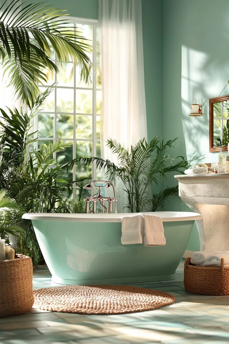 29 Tropical Bathroom Concepts That Embrace Coastal Comfort 5 tropical bathroom