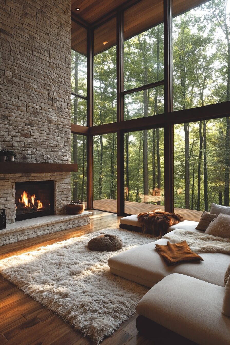 29 Cabin Living Room Ideas to Create the Perfect Escape 6 cabin living room