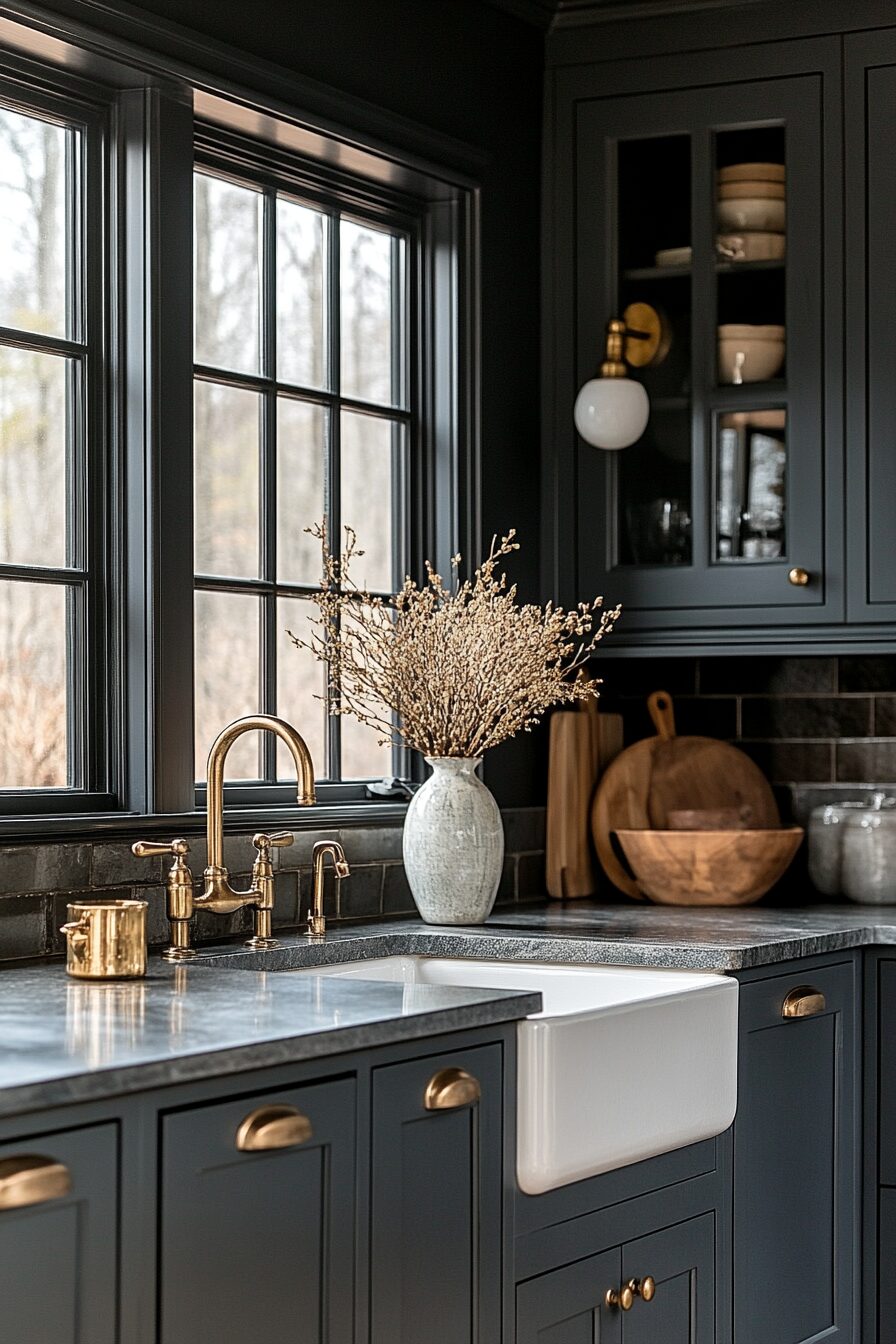 29 Moody Cottage Kitchen Interiors That Radiate Peace and Personality 7 moody cottage kitchen