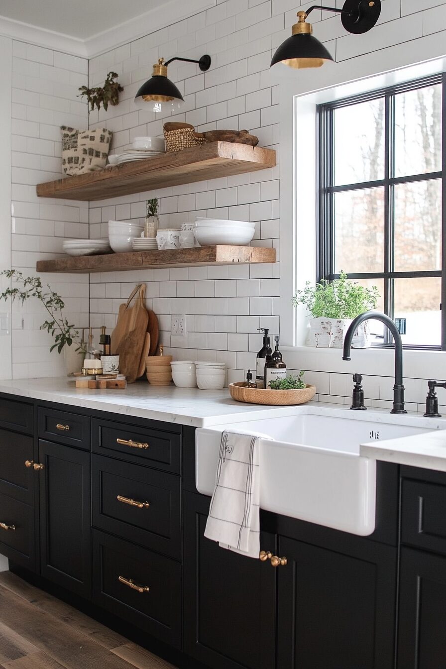 29 Moody Cottage Kitchen Interiors That Radiate Peace and Personality 4 moody cottage kitchen