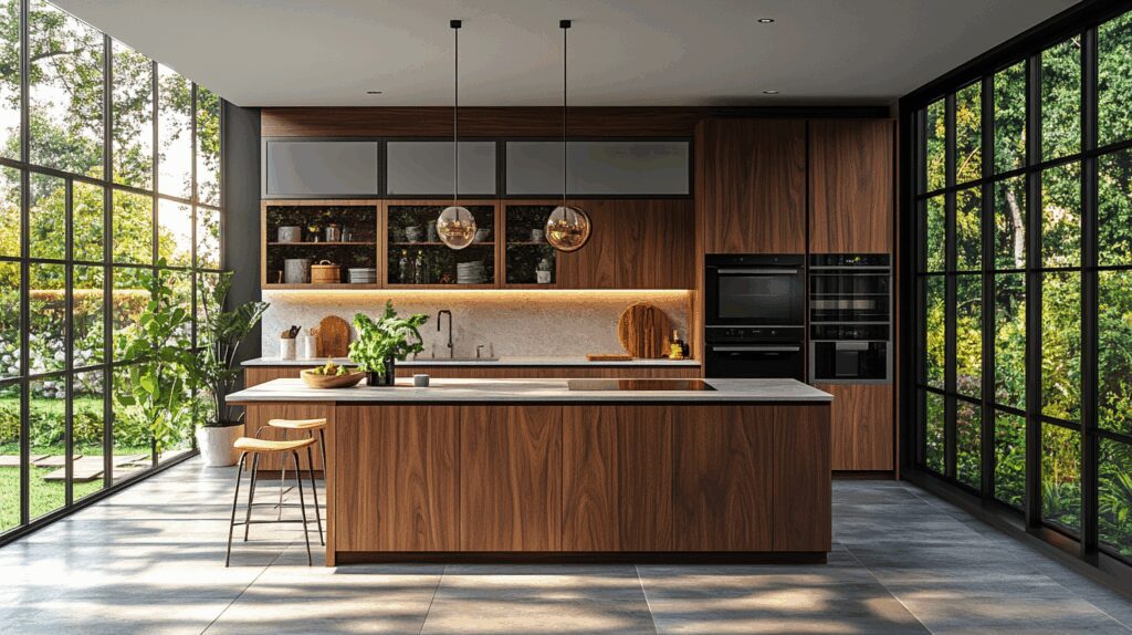 29 Walnut Kitchen Cabinets That Exude Understated Luxury 3 Walnut Kitchen Cabinets