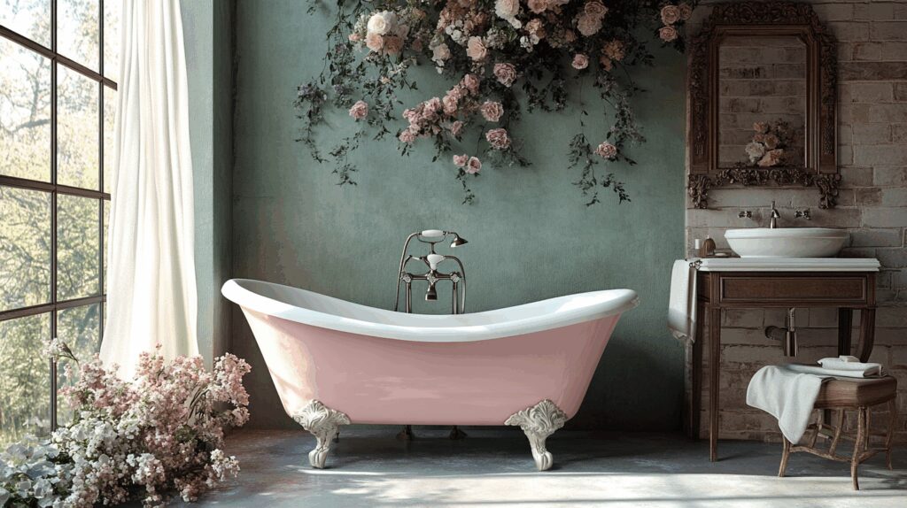 29 Moody Vintage Bathroom Ideas to Create a Timeless and Cozy Retreat 2 moody vintage bathroom