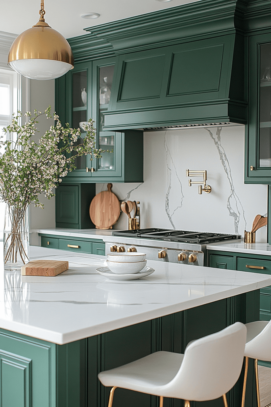 29 Green and White Kitchen Styles That Bring Calm and Charm Together 1 green and white kitchen