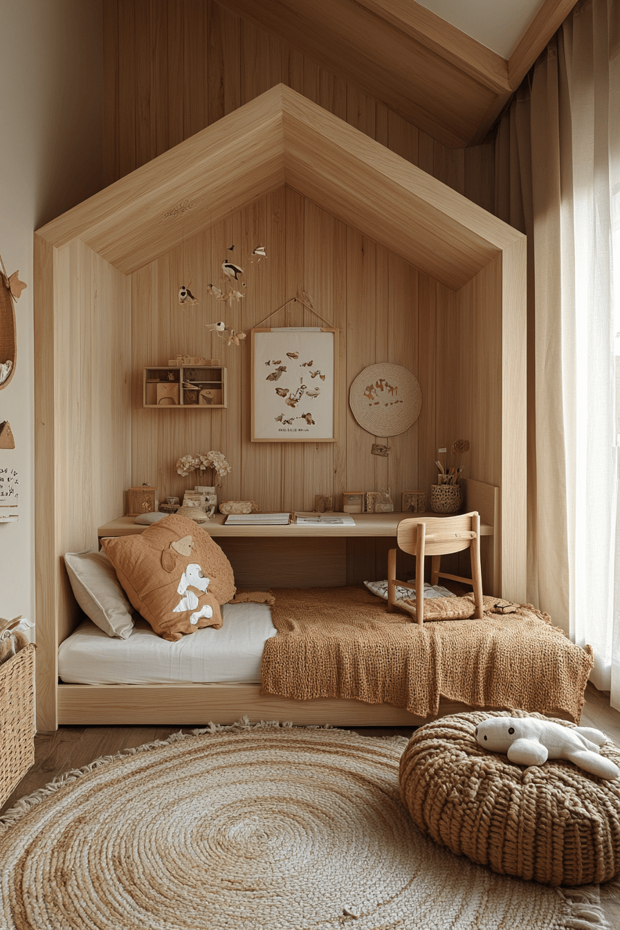 29 Japandi Kids Room Concepts for Mindful Family Living 10 japandi kids room