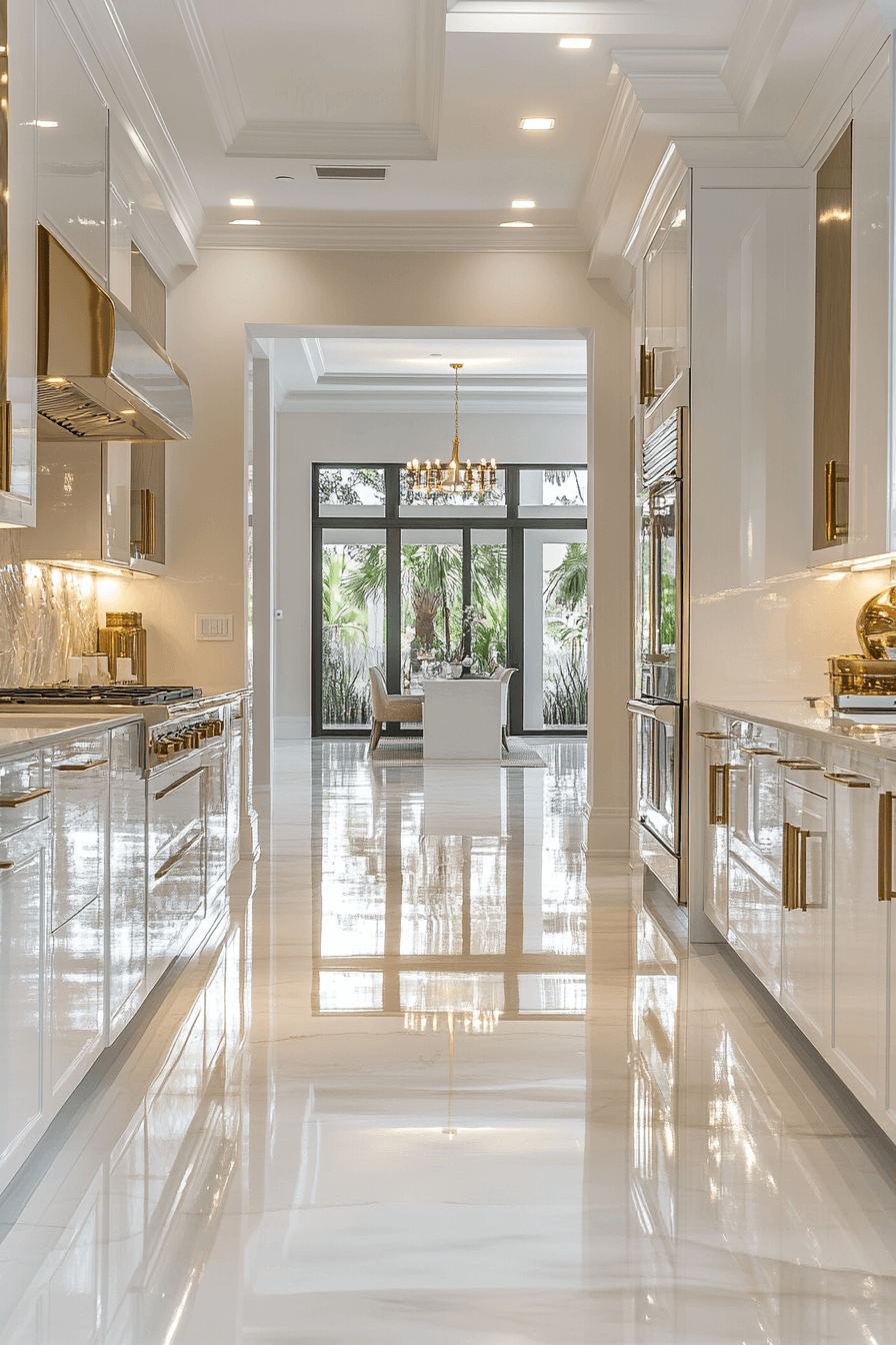 29 White and Gold Kitchen Designs for a Bright and Glamorous Space 10 white and gold kitchen