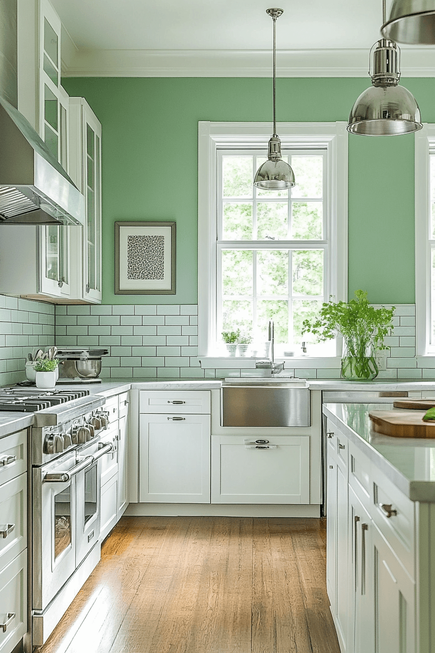29 Green and White Kitchen Styles That Bring Calm and Charm Together 11 green and white kitchen