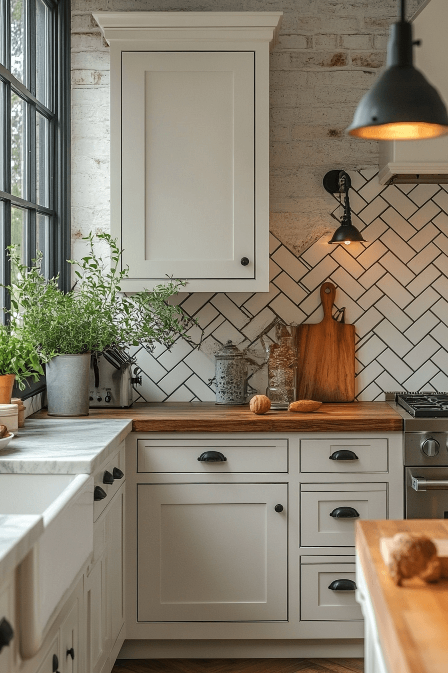 29 Kitchen Backsplash with White Cabinets That Make Neutrals Pop 13 kitchen backsplash with white cabinets
