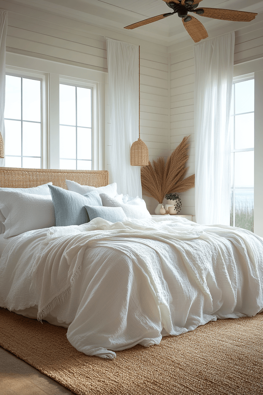 29 Coastal Master Bed Ideas to Drift Off in Coastal Comfort 13 coastal master bed