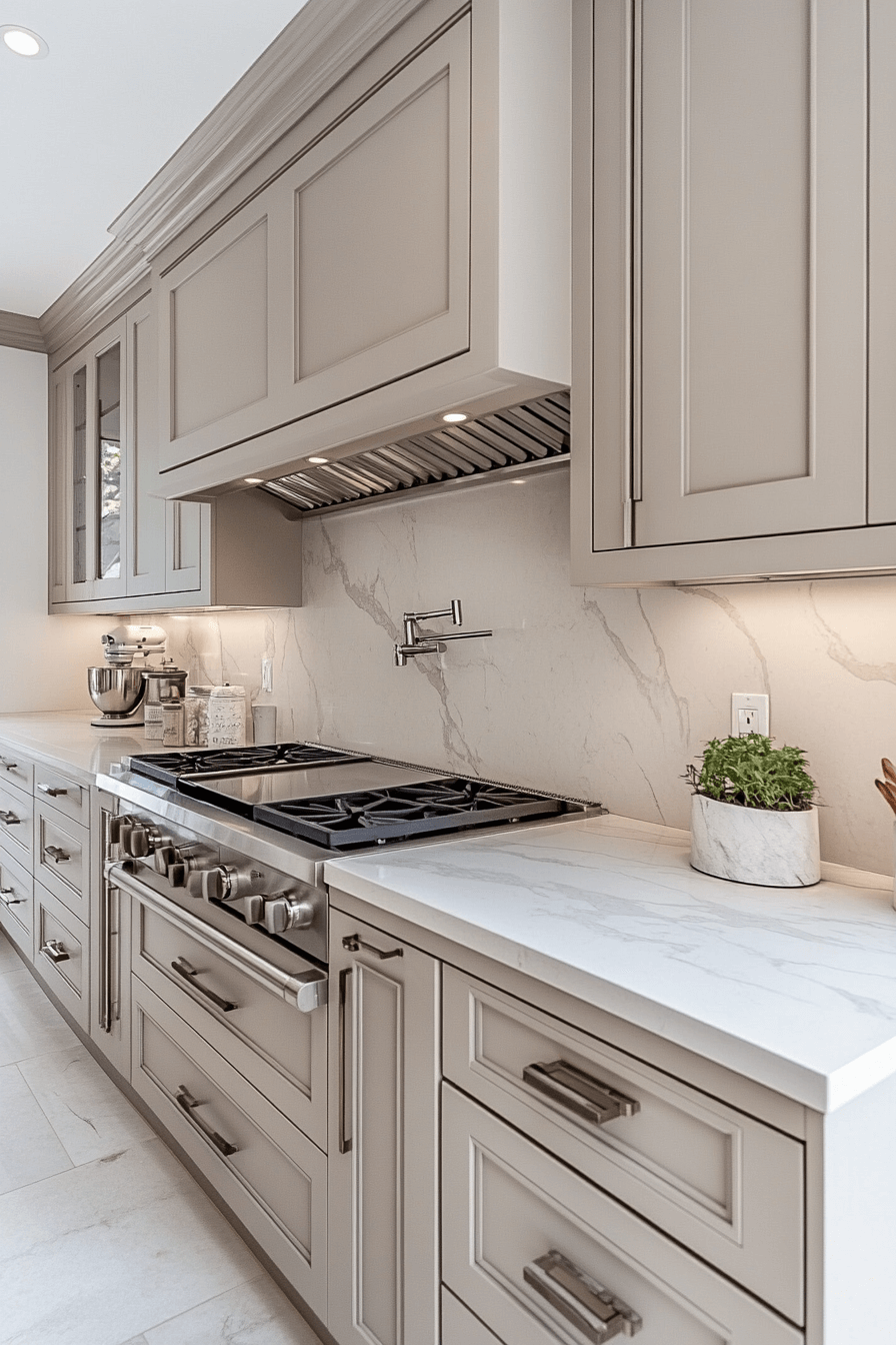 29 Light Taupe Kitchen Cabinets That Feel Cozy and Chic 13 light taupe kitchen cabinets